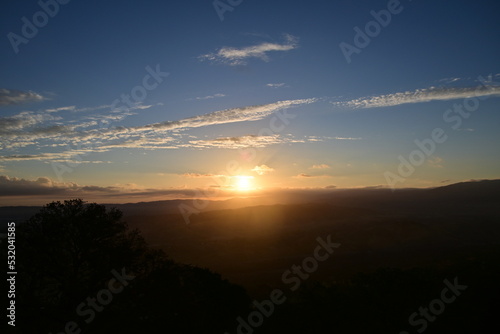 sunset over the mountains