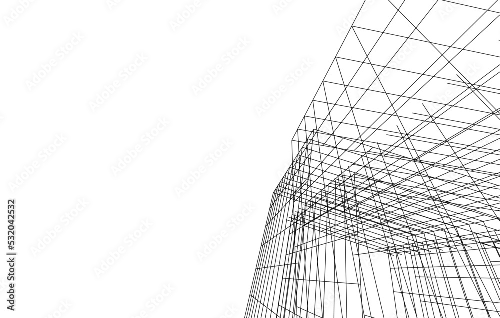Abstract architecture vector 3d illustration Abstract architecture vector 3d illustration