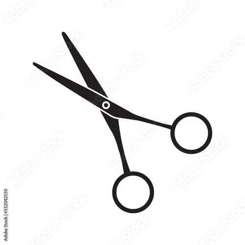 Craft hair cutter scissor icon | Black Vector illustration |