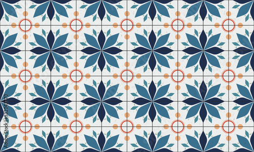 Illustration of tiles textured pattern.