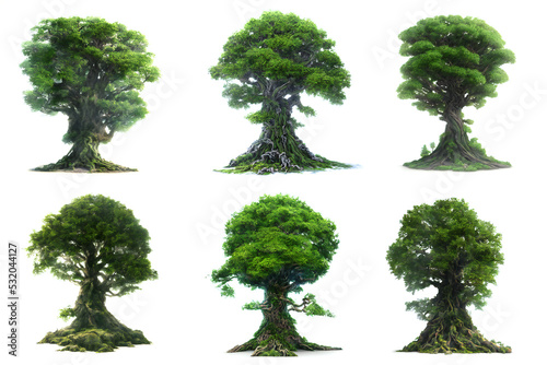 fantasy trees, collection of giant epic world trees photo