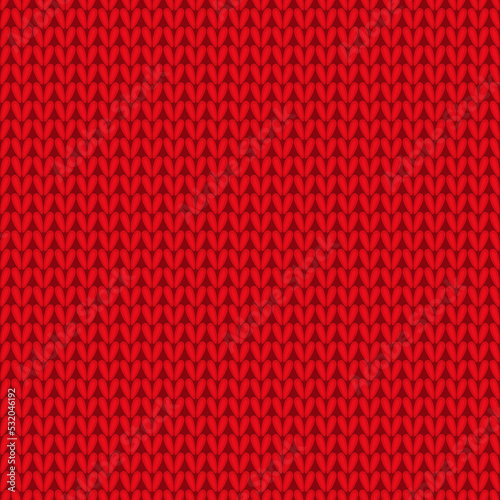 Red knitted flat seamless pattern