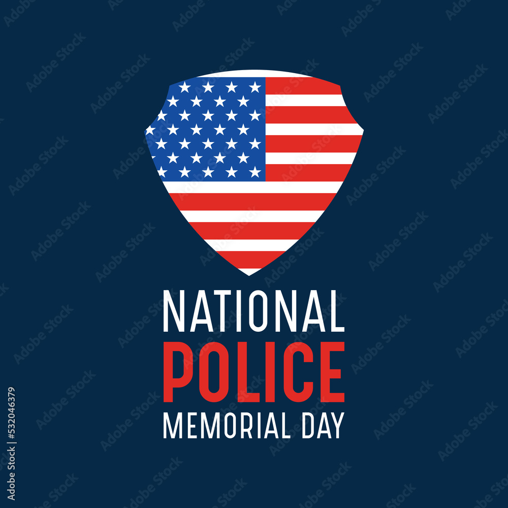 National police memorial day, october 2. Vector template for banner