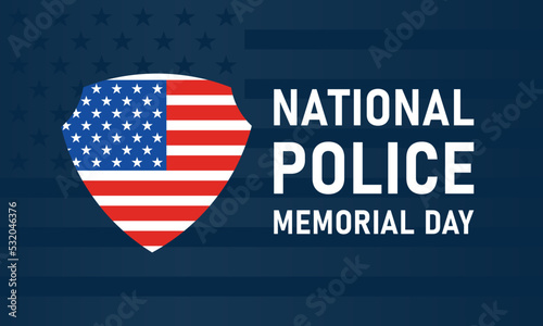 National police memorial day, october 2. Vector template for banner, greeting card, poster of national police memorial day. Vector illustration.