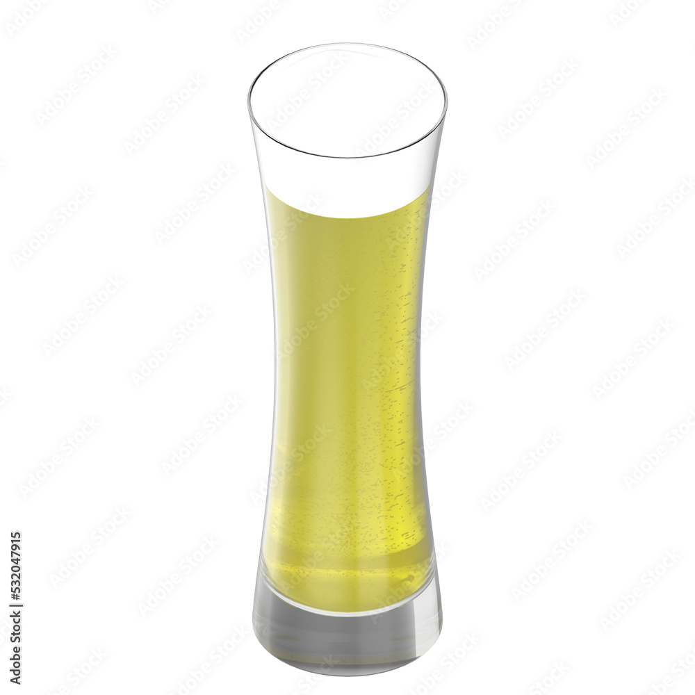 3D rendering illustration of a beer glass 3D rendering illustration of a beer glass