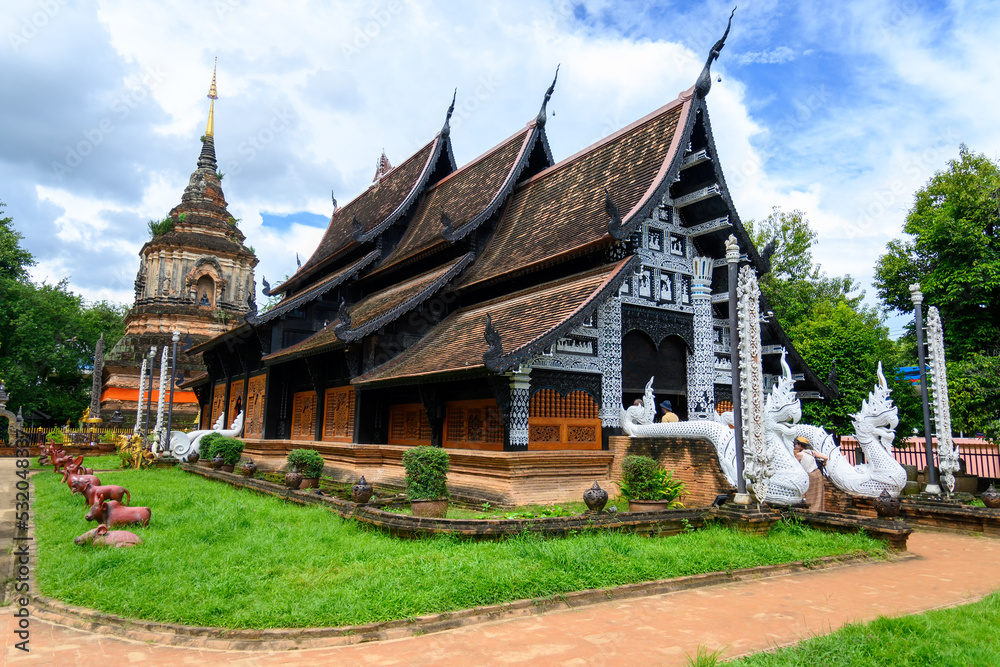 Beautiful temple in Thailand (Wat Lok Molee Temple) Chiangmai Thailand.