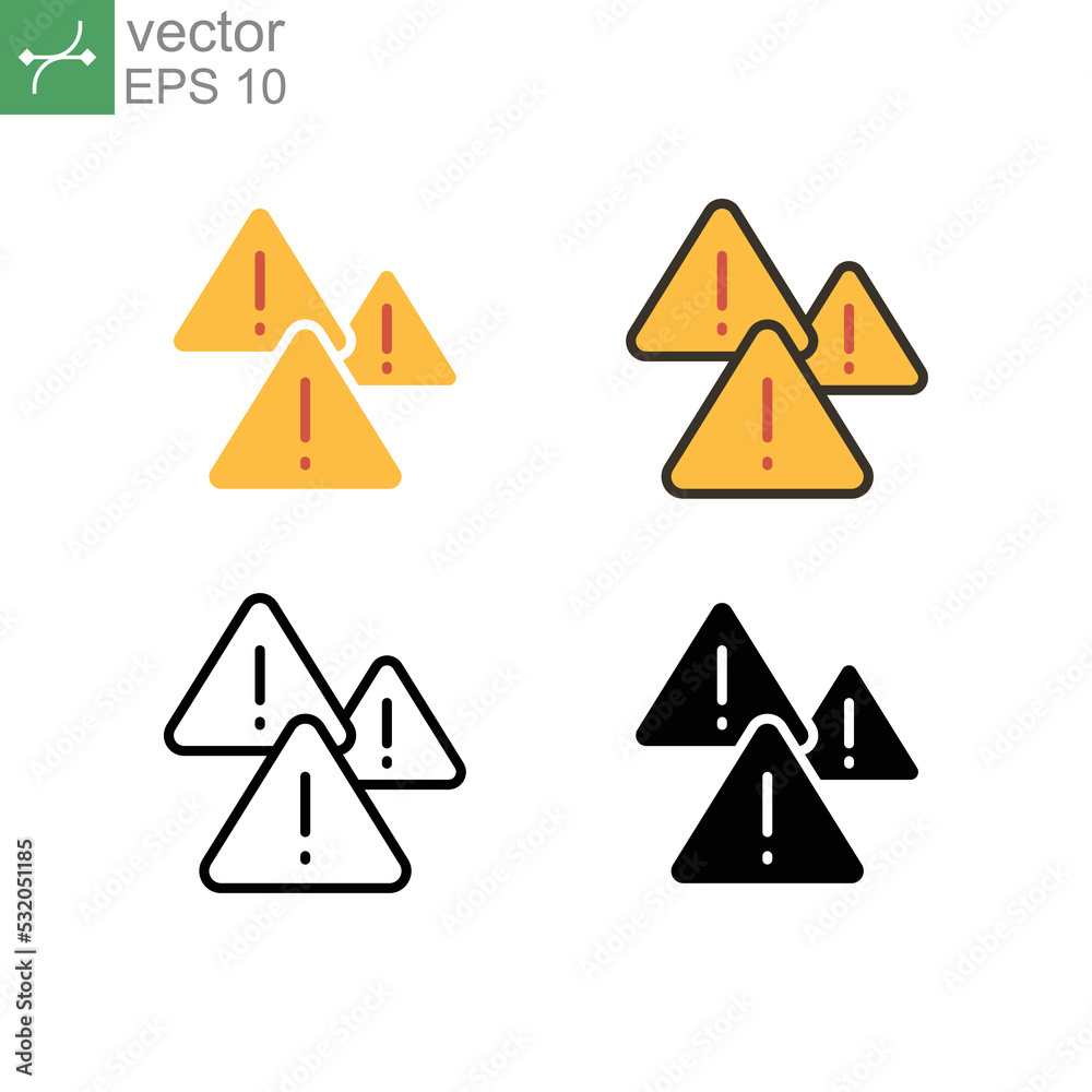 Warning attention sign with exclamation symbol in triangle badge for beware. Web button, Hazard caution. Alerts, exclamation, group, warning icon. Vector illustration Design, white background EPS10 Warning attention sign with exclamation symbol in triangle badge for beware. Web button, Hazard caution. Alerts, exclamation, group, warning icon. Vector illustration Design, white background EPS10