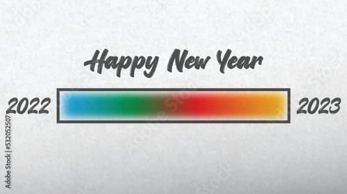 2023 happy new year. complete loading bar. vector linear numbers. design of greeting cards. vector illustration.