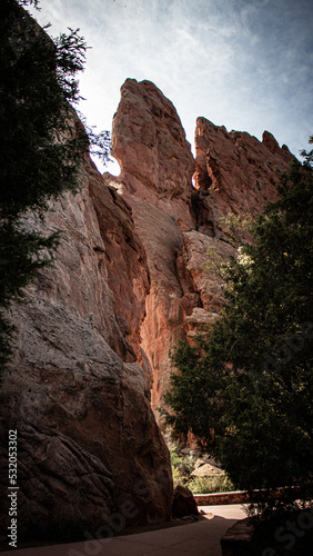 pathway through rocky walls - Colorado