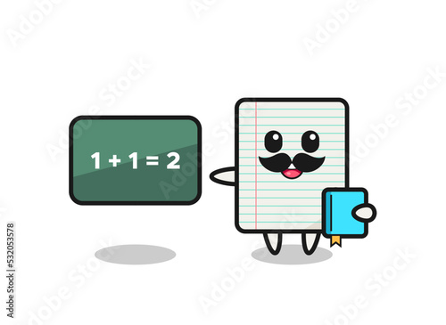 Illustration of paper character as a teacher