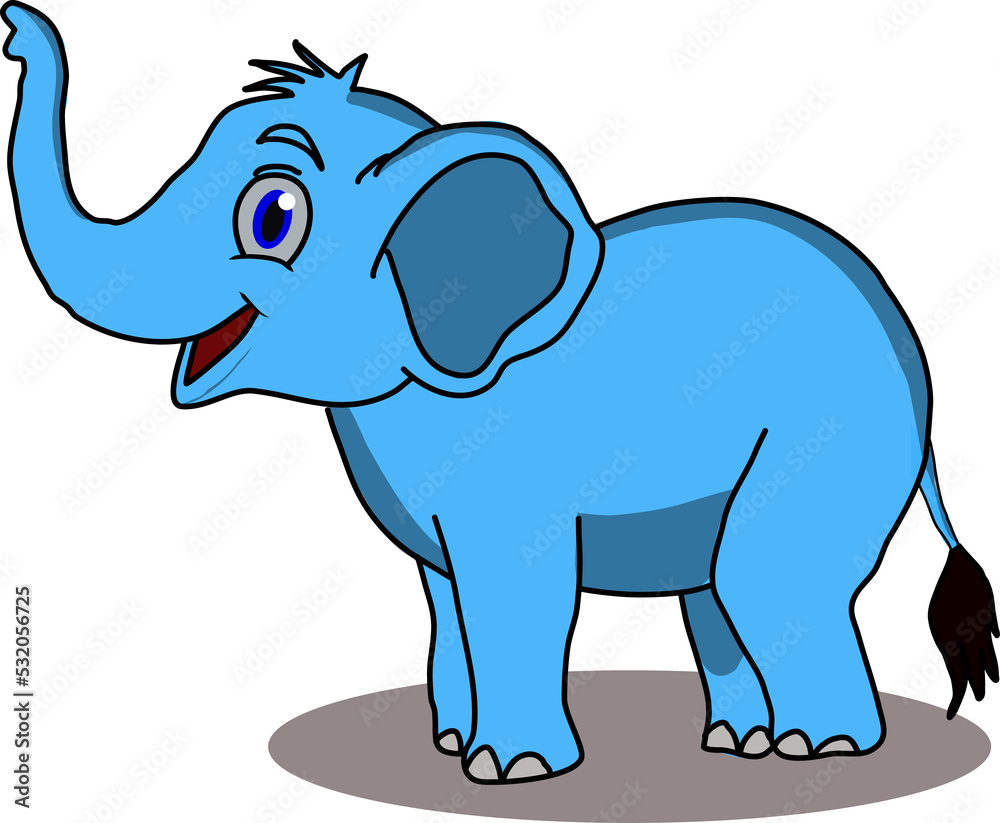 elephant cartoon isolated on white elephant cartoon isolated on white