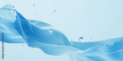 Canvastavla Flowing cloth background, 3d rendering.