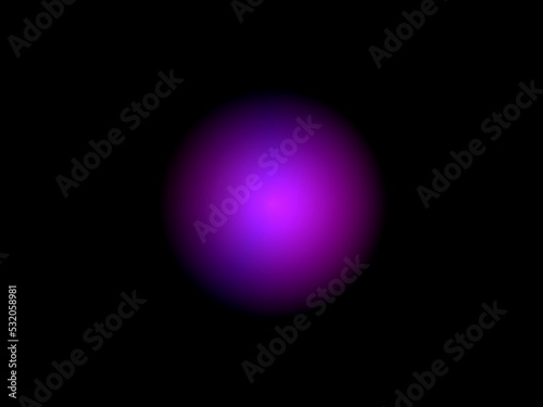 purple ball on black background