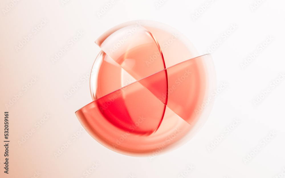 Transparent glass with gradient colors, 3d rendering. Transparent glass with gradient colors, 3d rendering.