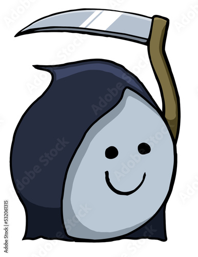 smiley face halloween grim reaper
