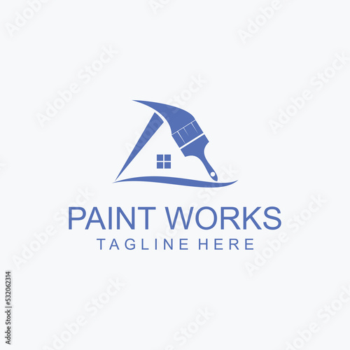 Paintwork logo design icon tamplate