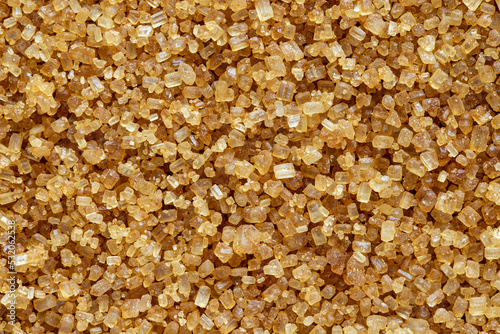 Brown raw sugar cane texture background, close up