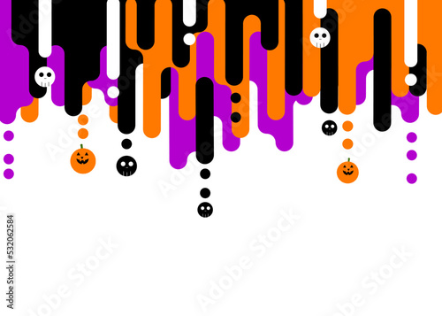 ハロウィン　幾何学　イラスト　背景