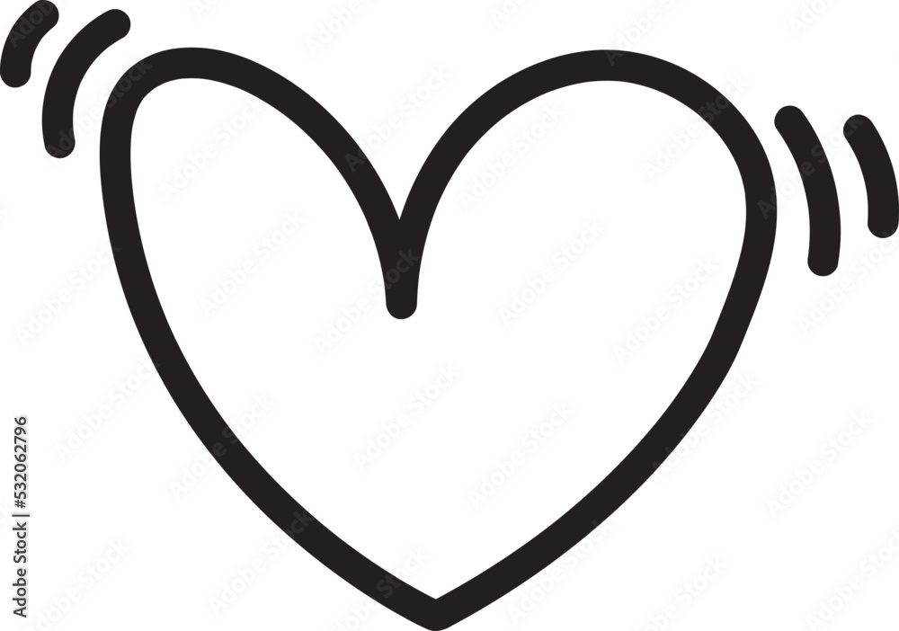 Love Heart Doodle Icon Love Heart Doodle Icon