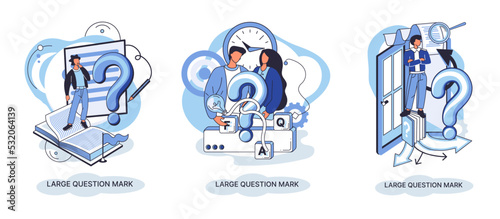 Ladge question mark metaphor. Problem and solution concept, question mark. Ask questions and receive answers. Online support center. Solving complex issues, why sign forum. FAQ frequently asked help