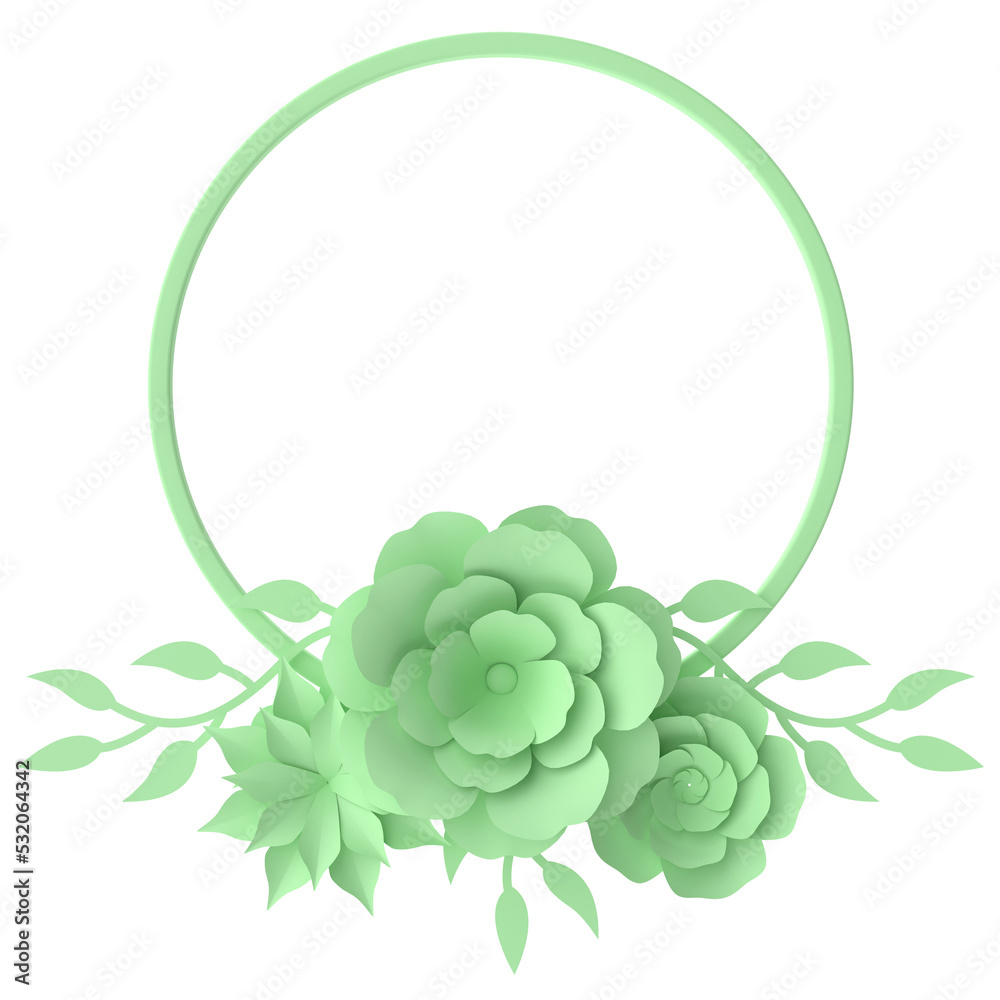 Paper flower. 3D illustration. Paper flower. 3D illustration.