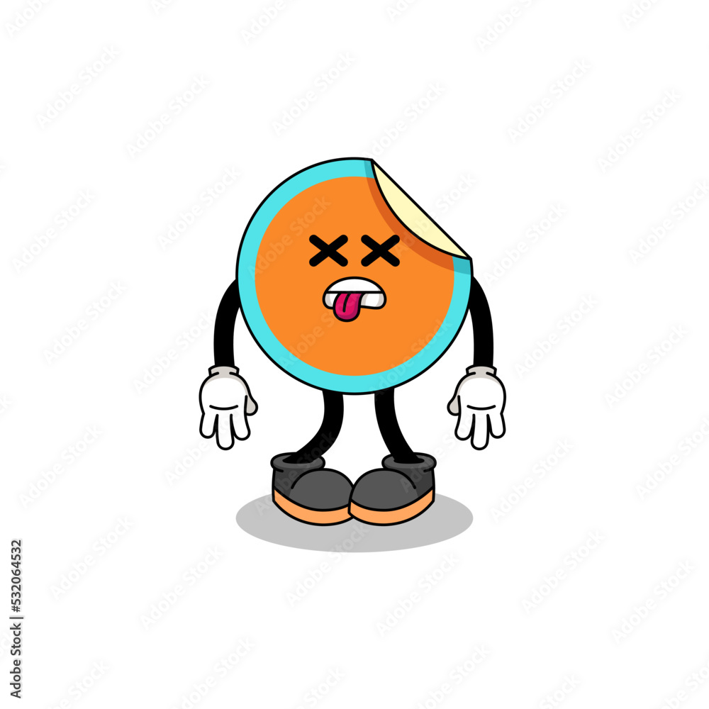 sticker mascot illustration is dead sticker mascot illustration is dead