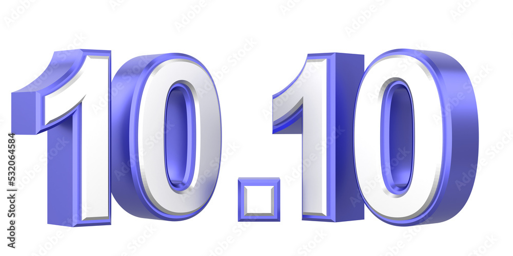 10.10 sale. October sale. 3D illustration. 10.10 sale. October sale. 3D illustration.