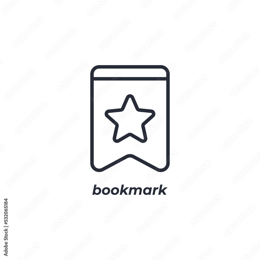 Vector sign of bookmark symbol is isolated on a white background. icon color editable. Vector sign of bookmark symbol is isolated on a white background. icon color editable.