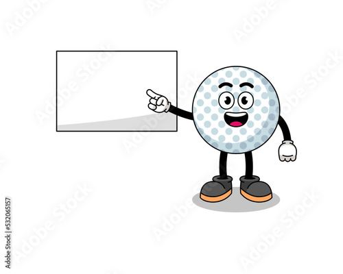 golf ball illustration doing a presentation