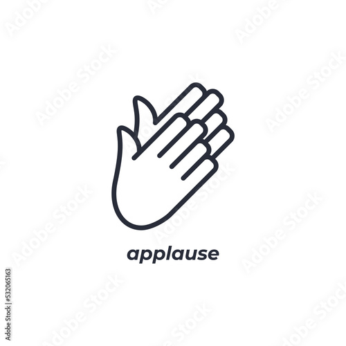 Vector sign of applause symbol is isolated on a white background. icon color editable.