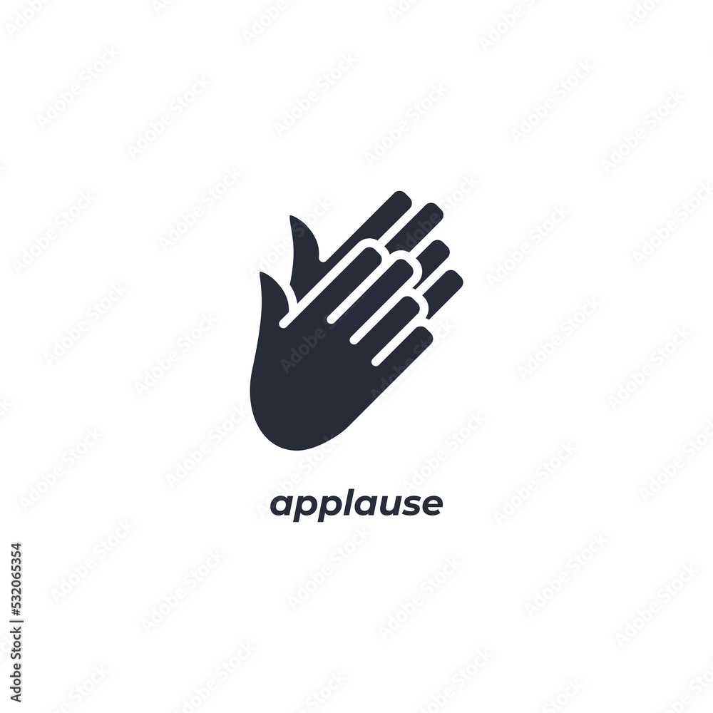 Vector sign of applause symbol is isolated on a white background. icon color editable. Vector sign of applause symbol is isolated on a white background. icon color editable.