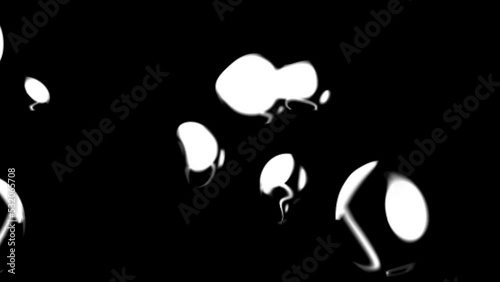 Liquid metal animation on black