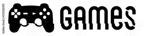 Modern black and white background for games streaming. Game backdrop with gamepad. Vector EPS 10