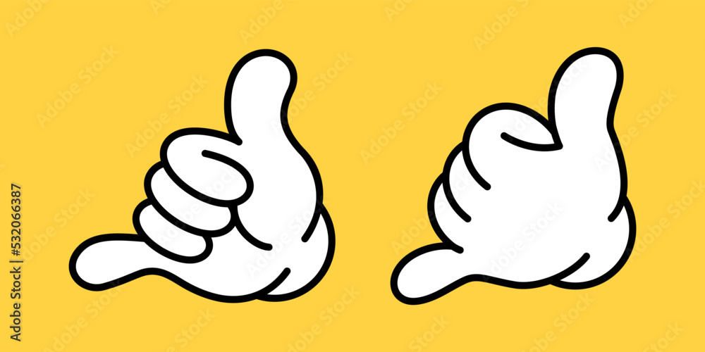Premium Vector | Hang Loose Shaka Hand Sign Illustration