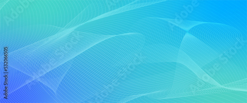 Abstract background with glowing wave. Futuristic technology concept. Beautiful flowing wave lines isolated on gradient background. Design element for technology, science concept.