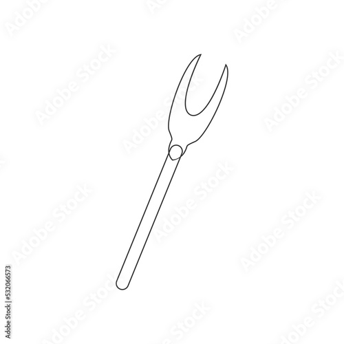 Hand drawn OktoberFest fork Outline is suitable for elements of an invitation design  celebration  social media  website design needs and others. vector illustration. eps 10 