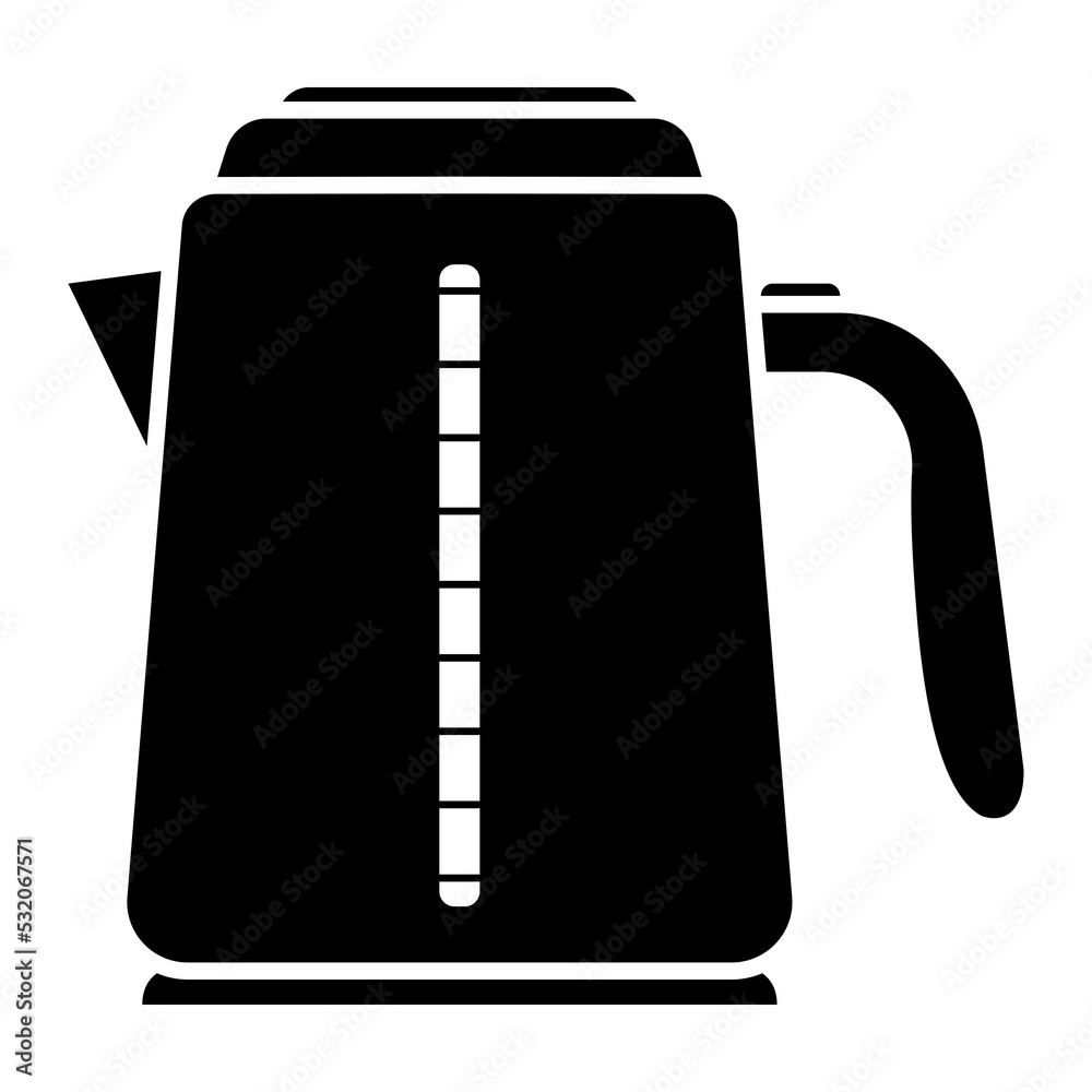Kettle icon with black style that is suitable for your modern business Kettle icon with black style that is suitable for your modern business