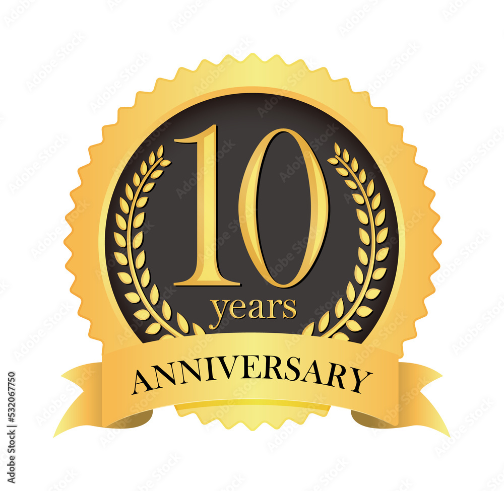 Golden anniversary medal icon | 10th anniversary	(png)