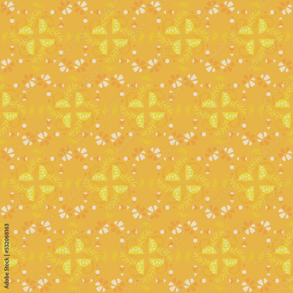 Garden Nature Seamless Pattern Floral Background Damask Aboriginal Ornament Art Garden Nature Seamless Pattern Floral Background Damask Aboriginal Ornament Art