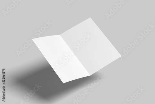 Clean bifold brochure blank mockup