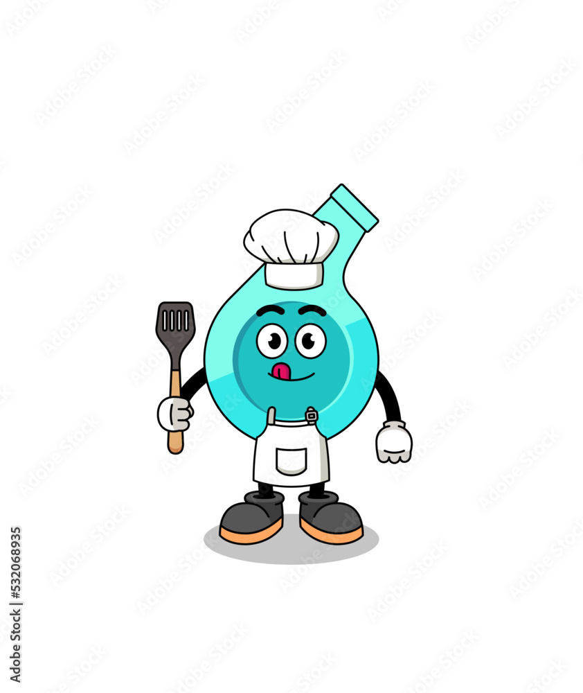 Mascot Illustration of whistle chef