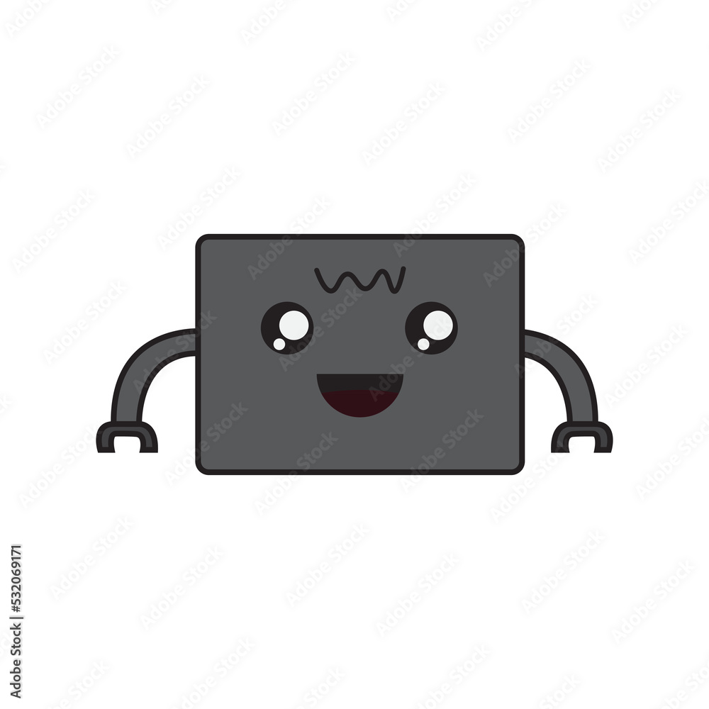 illustration vector graphic of cartoon box robot. illustration vector graphic of cartoon box robot.