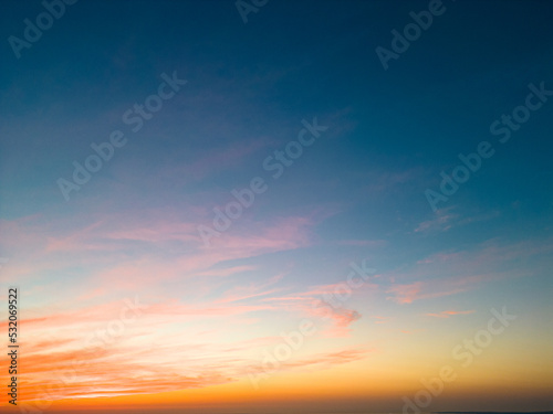 Fototapeta Naklejka Na Ścianę i Meble -  Barrie sunset orange pink and blue skies 
