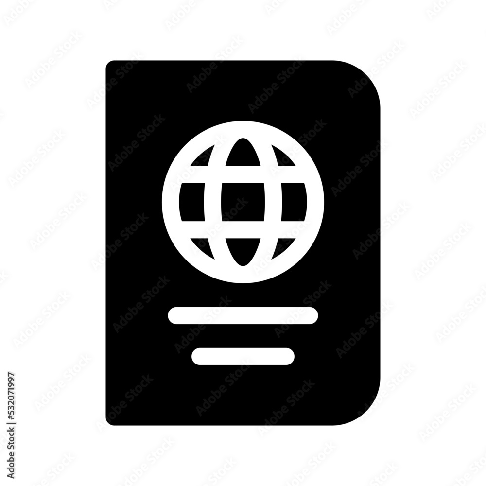 Passport Icon Vector Symbol Design Illustration Passport Icon Vector Symbol Design Illustration