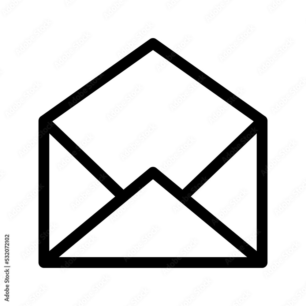 Opened Envelope Icon Vector Symbol Design Illustration Opened Envelope Icon Vector Symbol Design Illustration
