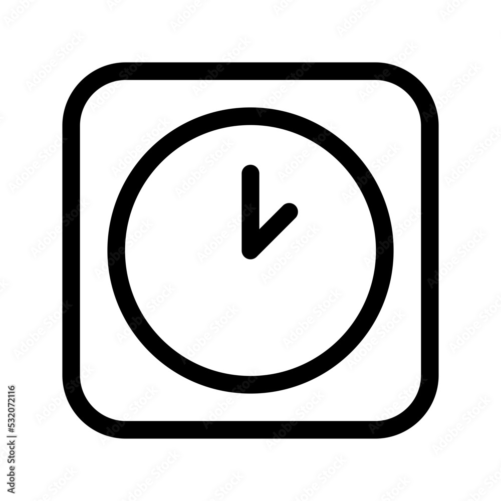 Clock Icon Vector Symbol Design Illustration Clock Icon Vector Symbol Design Illustration