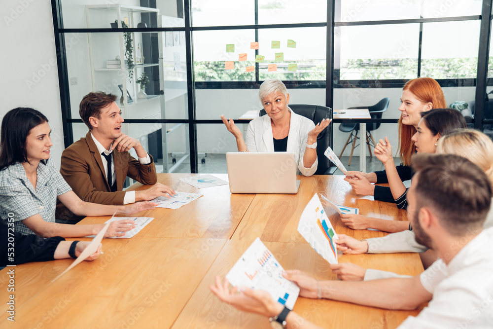 Group of professional business people are working and brainstorming discussed about work in conference room in the creative office. Group of professional business people are working and brainstorming discussed about work in conference room in the creative office.