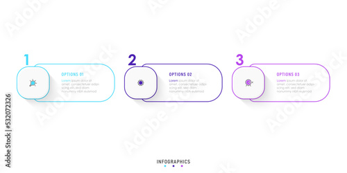 Vector Infographic label design template with icons and 3 options or steps. Can be used for process diagram, presentations, workflow layout, banner, flow chart, info graph.