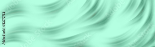 Green cloth background abstract with soft waves