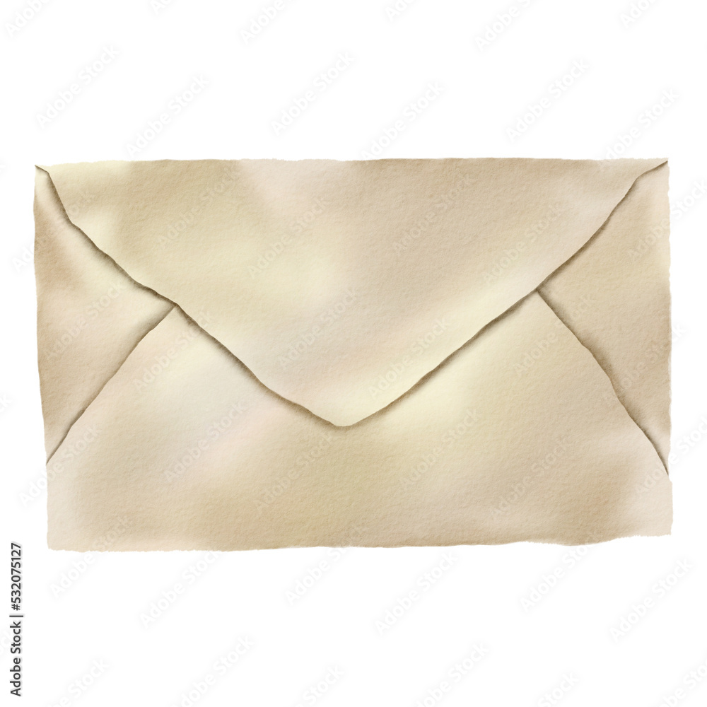 old envelope isolated on white background PNG Clipart Illustration old envelope isolated on white background PNG Clipart Illustration